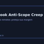 Freelancer organizando escopo e mudanças para evitar trabalho não pago