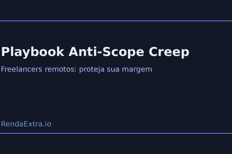 Freelancer organizando escopo e mudanças para evitar trabalho não pago