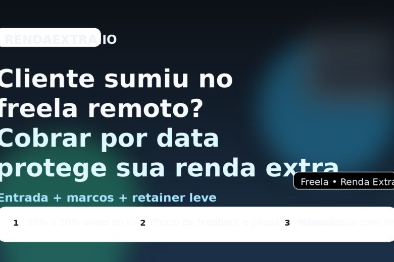Ilustração sobre cobrança por data, entrada e retainer para freela remoto