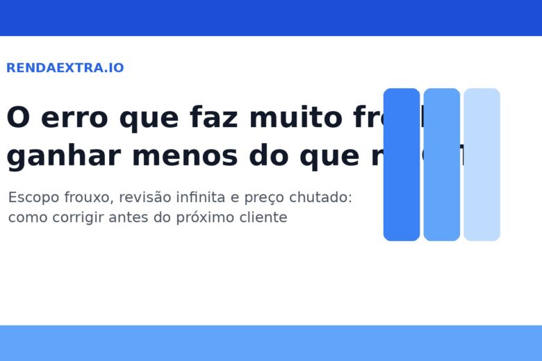 Profissional freelancer revisando proposta e escopo antes de fechar cliente