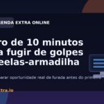 Vaga remota ou armadilha? O filtro de 10 minutos para reconhecer golpe e freela ruim Ilustração de notebook com alertas de risco para avaliar vaga remota ou freela online