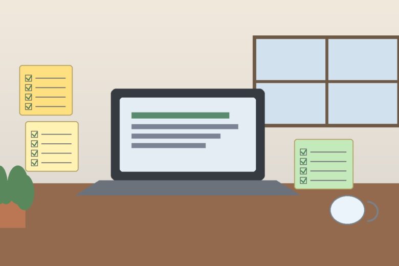 Freelancer organizando oferta, provas de trabalho e checklist para conquistar os primeiros clientes