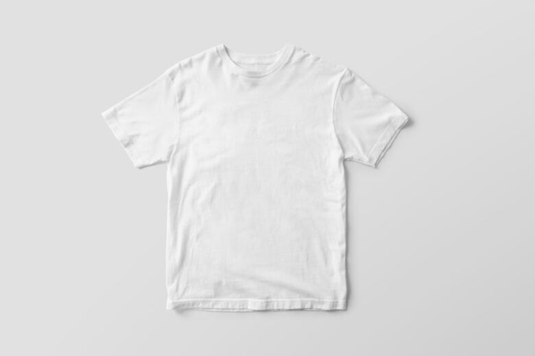 Camiseta branca para print on demand como renda extra